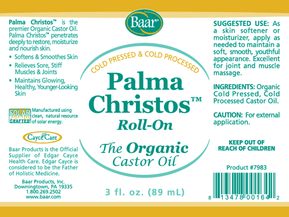 Organic Castor Oil - Palma Christos - 3 oz