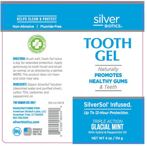 Silver Biotics Tooth Gel Glacial Mint - 4 oz