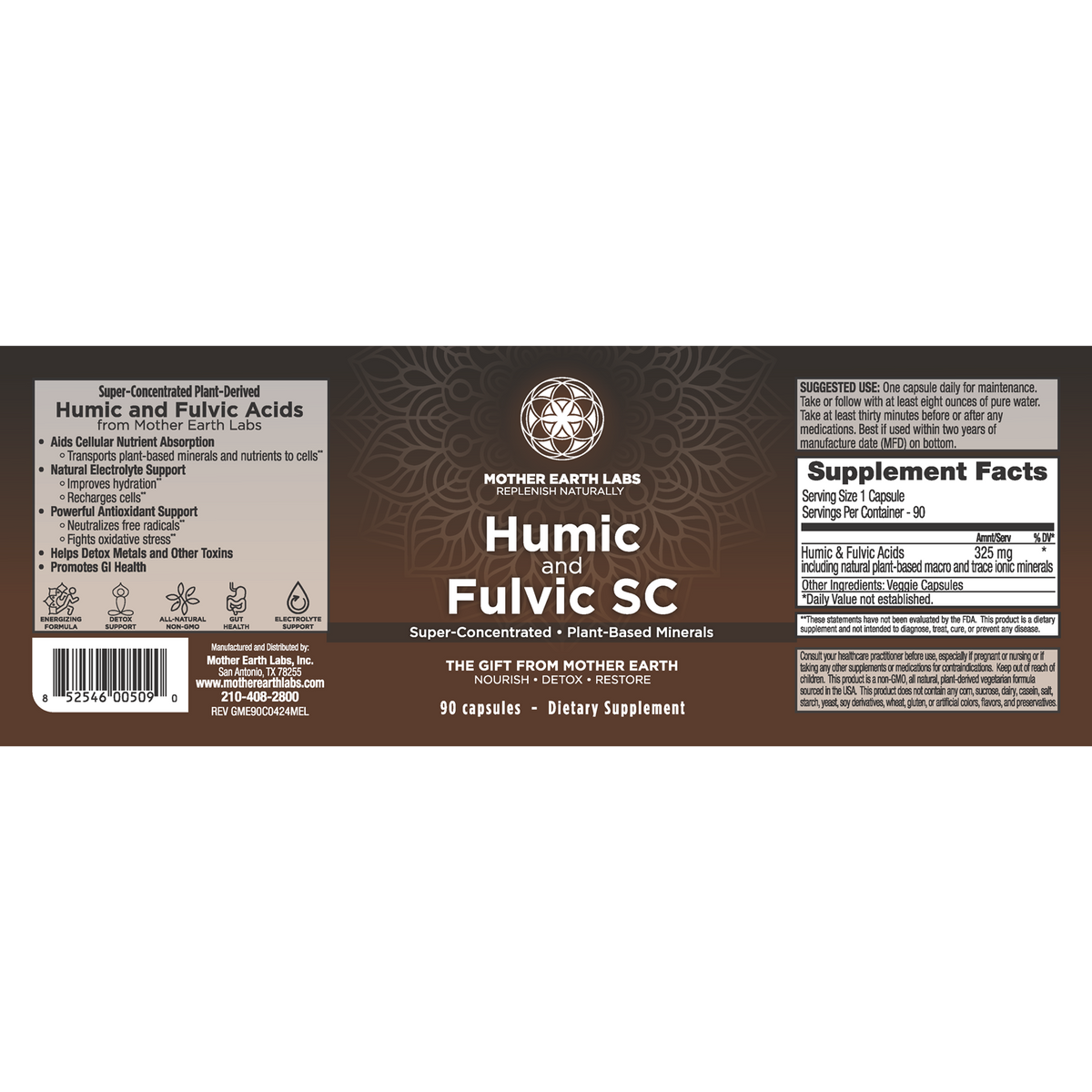 Humic &amp; Fulvic SC - 90 caps