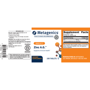 Zinc A.G. 20mg - 180 tabs